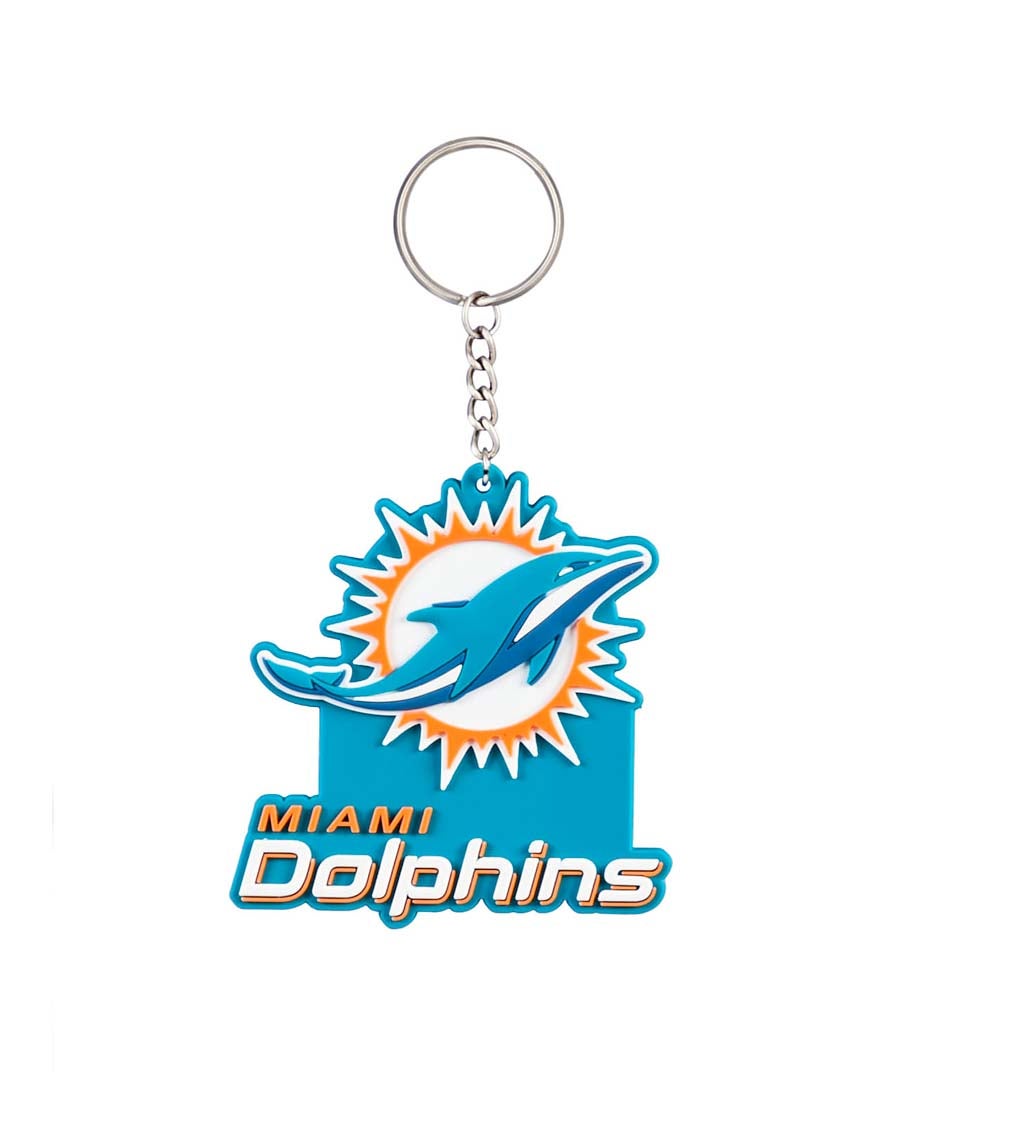 Miami Dolphins Rubber Keychain
