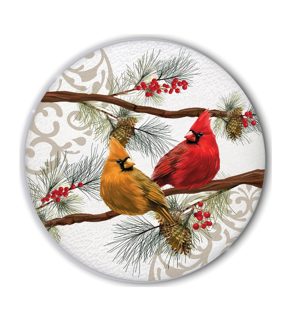 Seasonal Cardinals Outdoor Glass Table