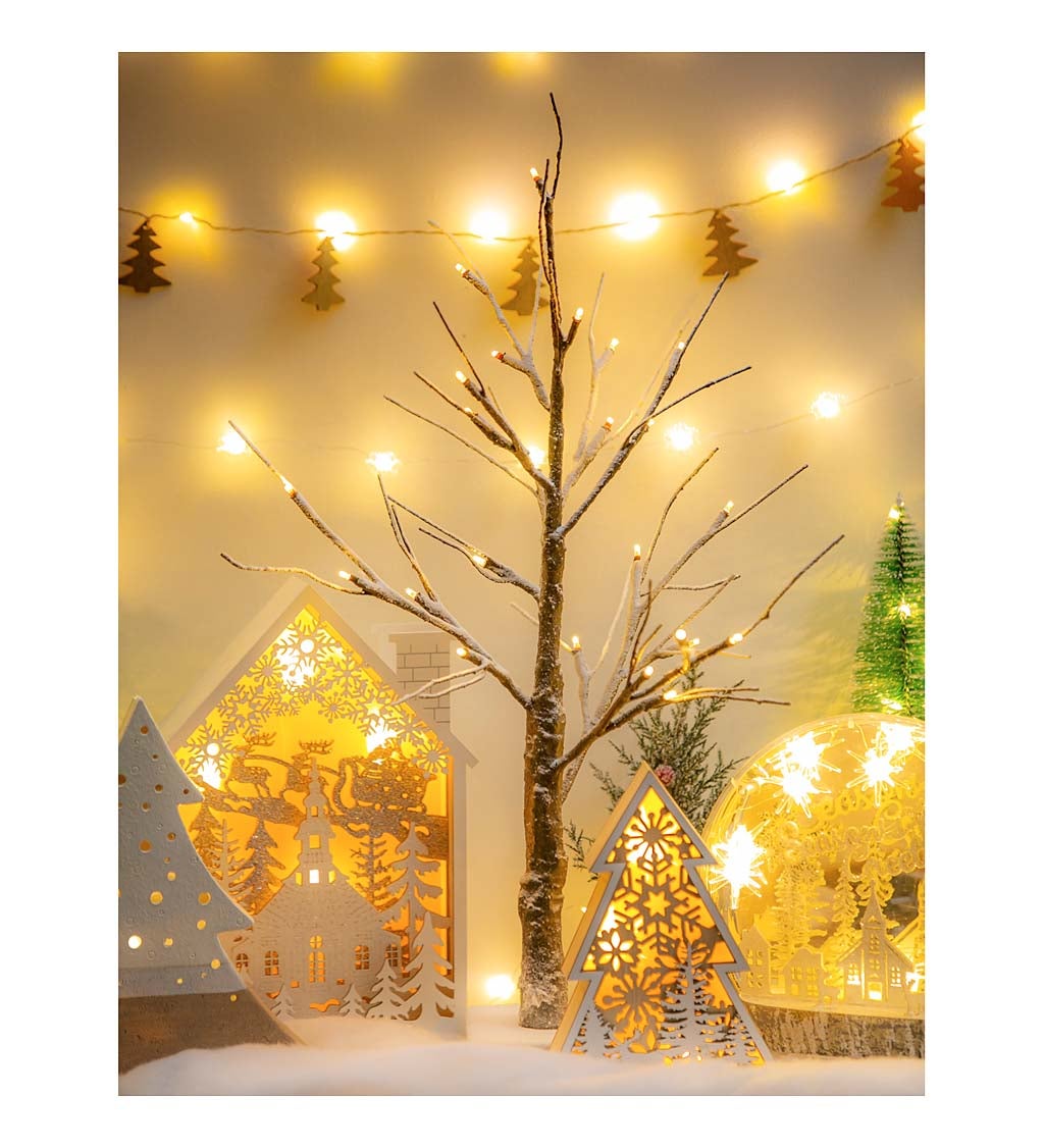 24" LED Snowy Tree