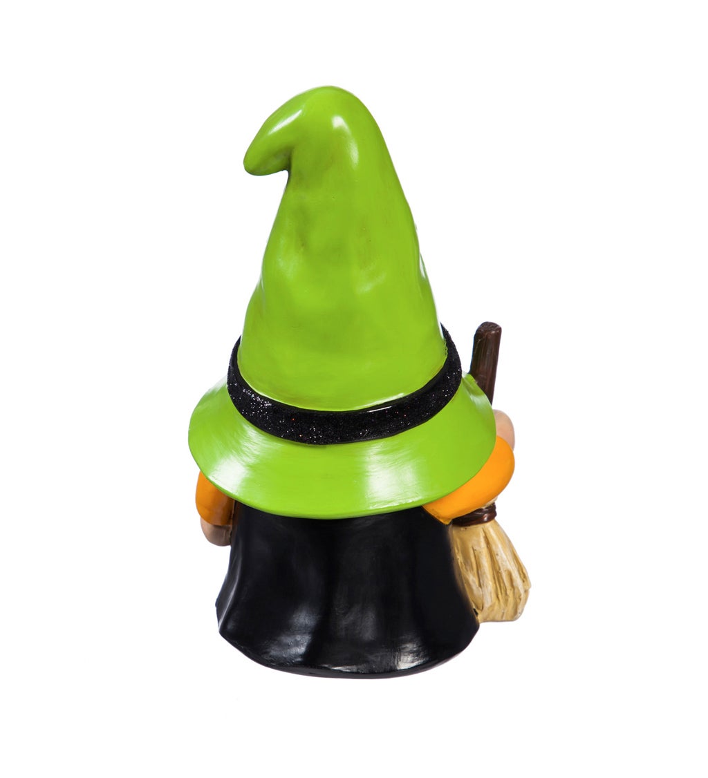 EEK Resin LED Color Changing Halloween Gnome Tabletop Décor