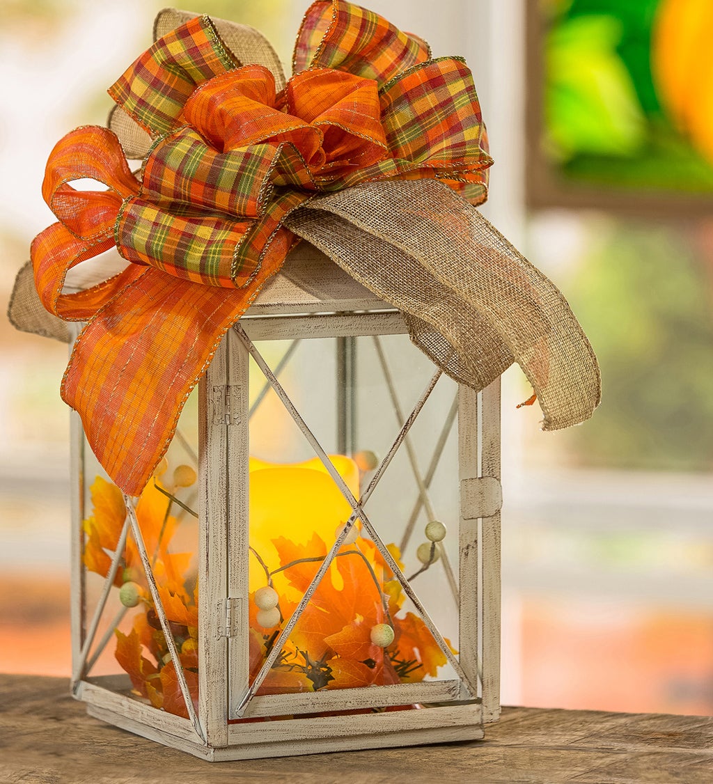 LED Interchangeable Lantern with Flickering Candle Table Decor