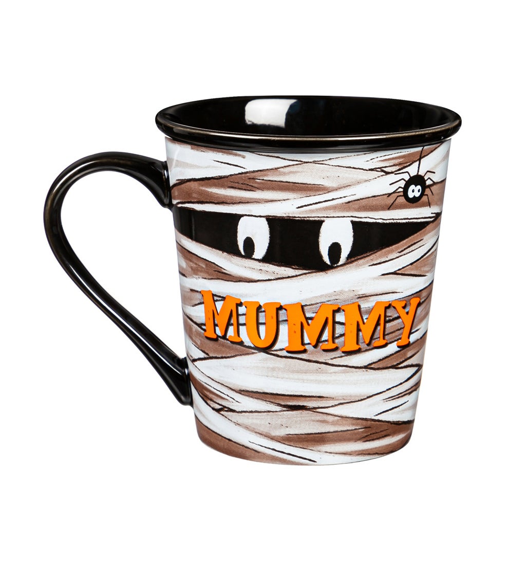 Mommy and Me Ceramic Cup Gift Set, 16 OZ and 8 OZ, Mummy/Boo