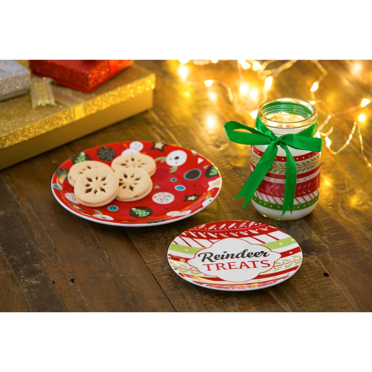Cookies for Santa Gift Set, Holiday Happy Pattern