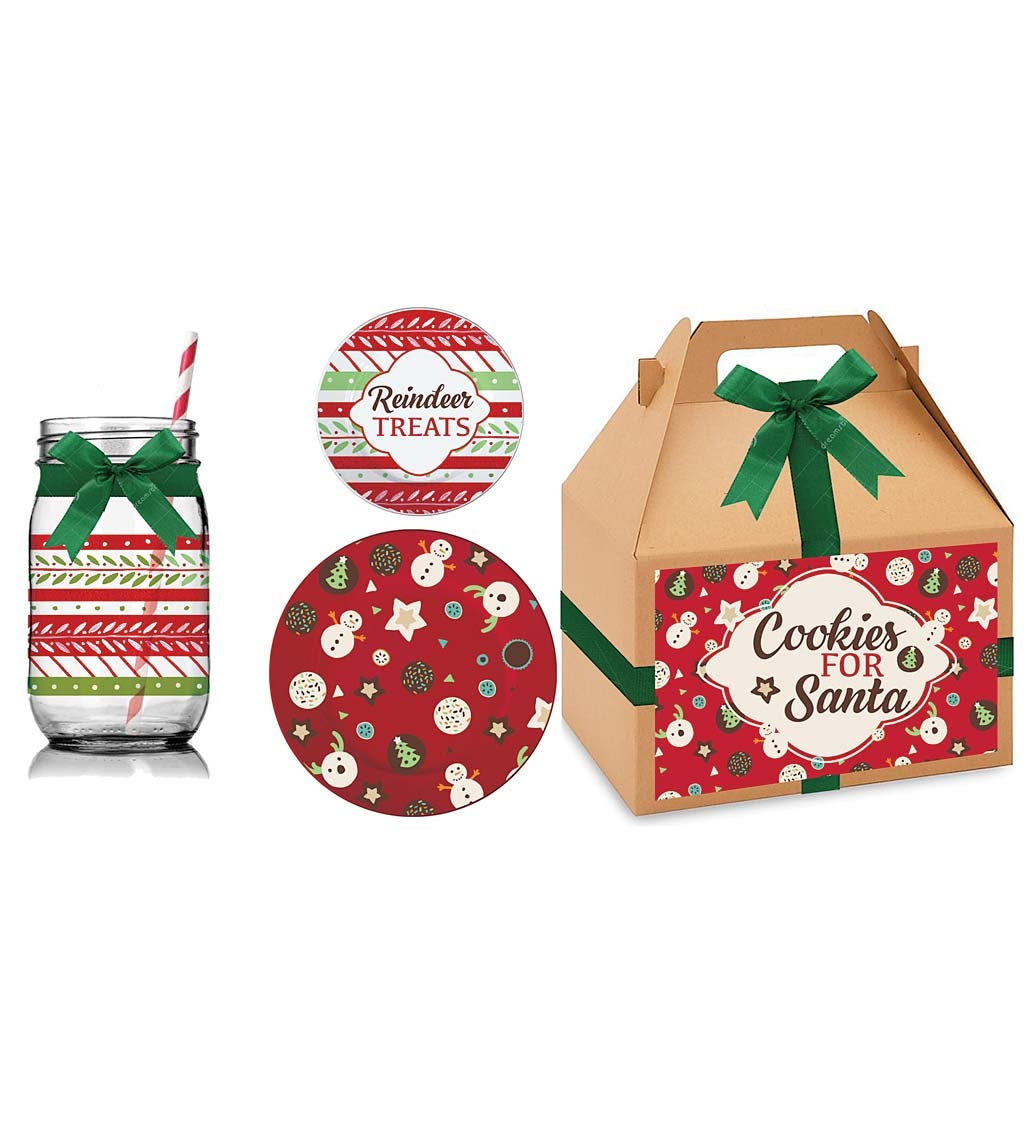 Cookies for Santa Gift Set, Holiday Happy Pattern