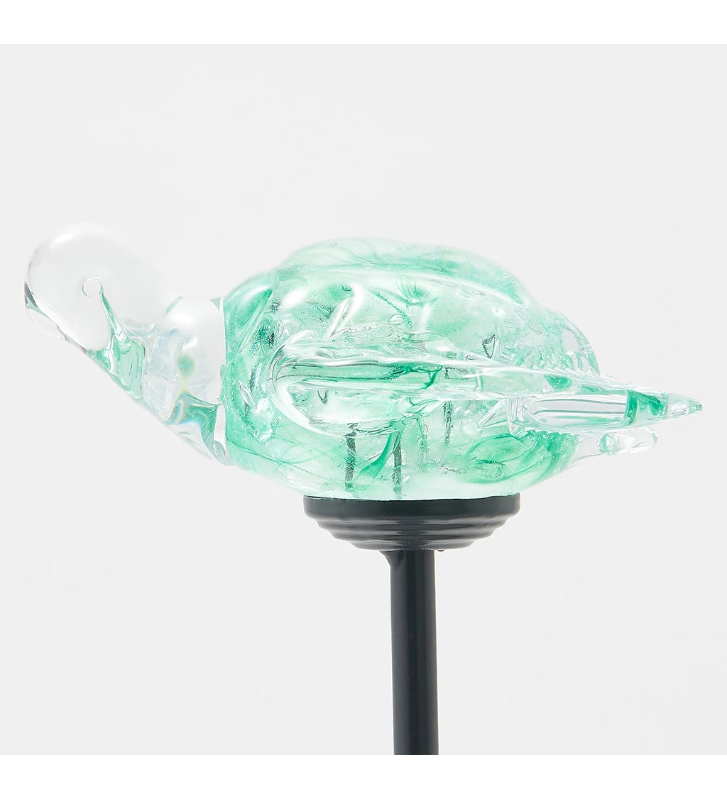 Solar Art Glass Stake, Turtle