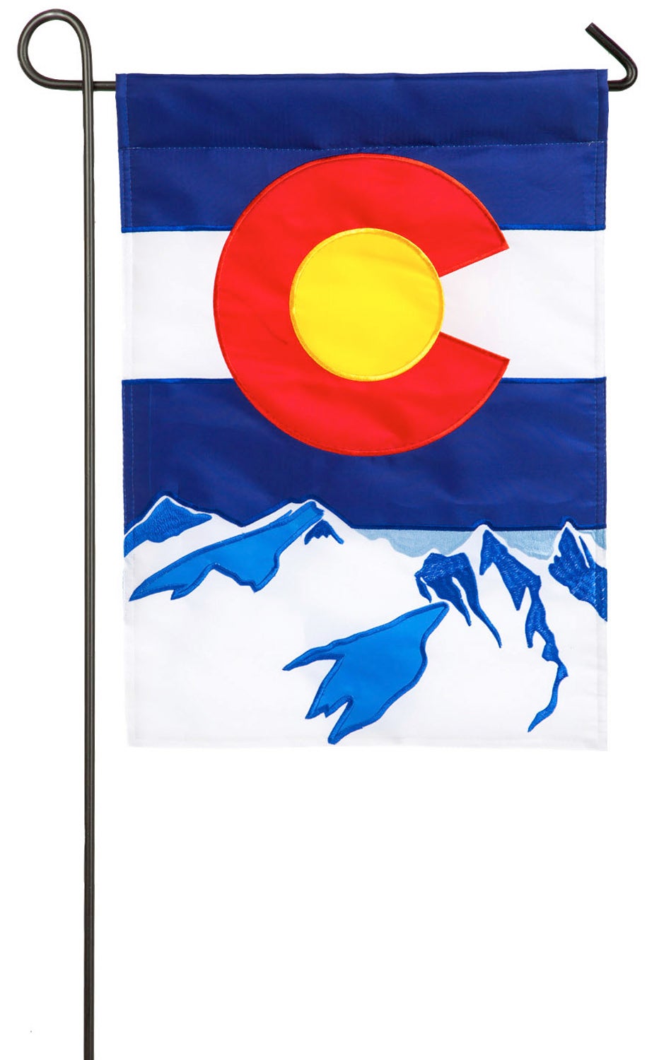 Colorado the State Appliqué Garden Flag